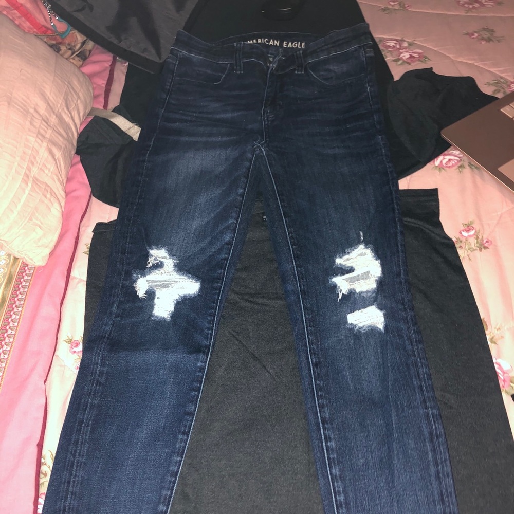 Dark blue high rise Jeggings